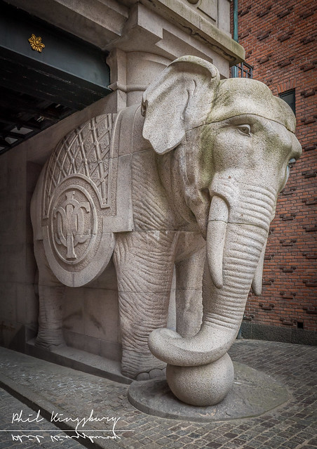 Slightly inebriated elephant when leaving the Old Carlsberg Brewery, Copenhagen, Denmark!