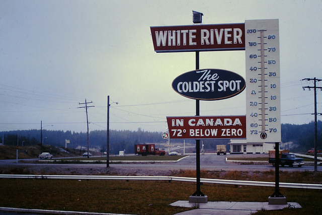 Found Photo - White River Ontario Canada Sign
