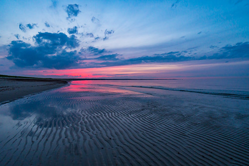 ocean sunset beach water weather landscape coast sand bourne reflection clouds statepark unitedstates massachusetts