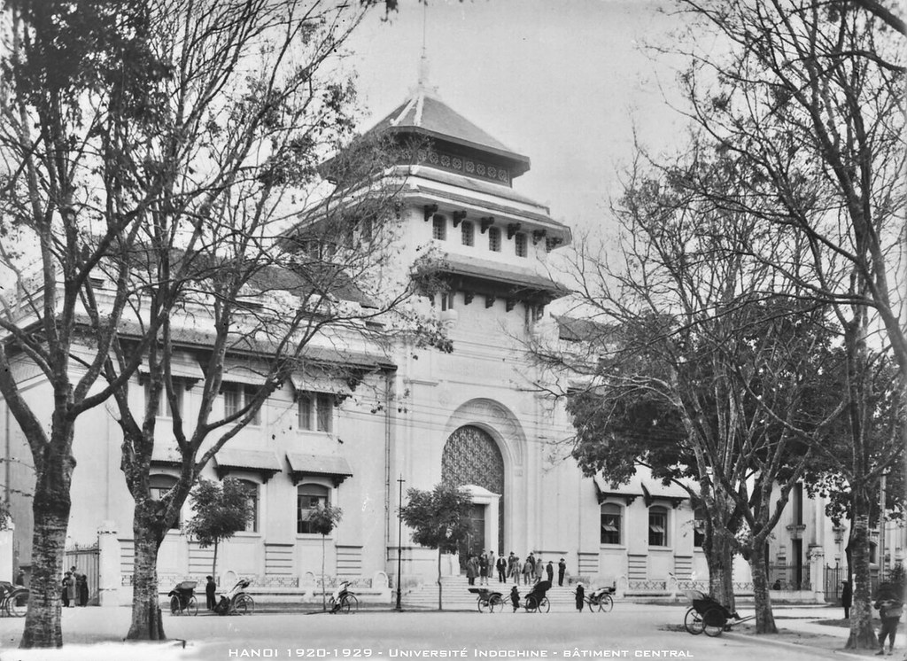 HANOI 1920-1929 - Université Indochine - Bâtiment central - Trường Đại Học Đông Dương; tòa nhà chính