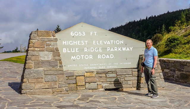 Highest point on the Blue Ridge Parkway is on Richland Balsam Mountain in North Carolina