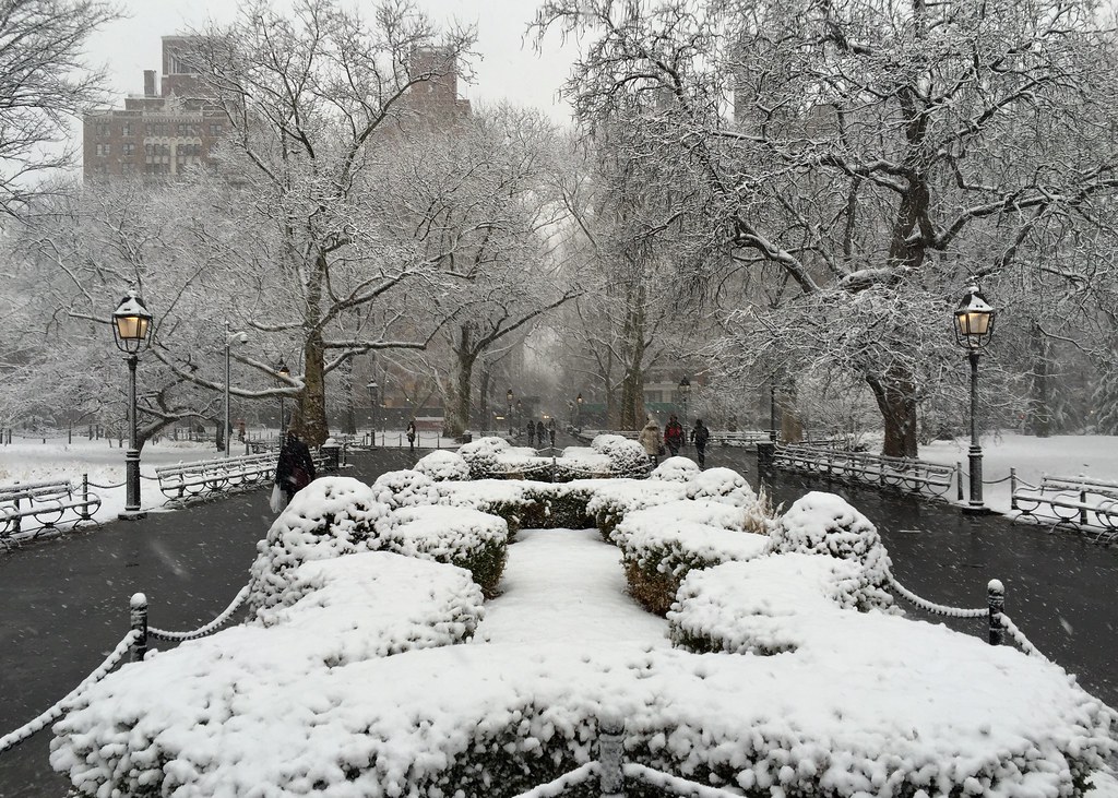 Snow Day - Washington Square Park, New York City