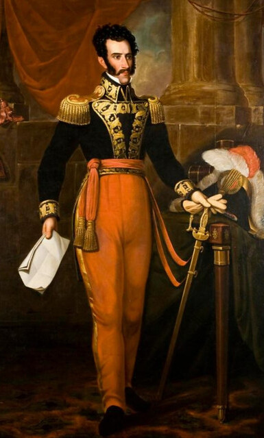 Retrato del general Antonio Gutiérrez de la Fuente por Francis Martin Drexel, fue enemigo de la libertad de Chile y traidor en el Perú.