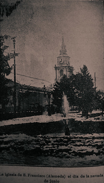 El Parque Ingles y la Iglesia de San Francisco nevazón de 1920, horrible la imagen