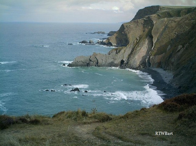 VIEW NORTH FROM HIGHER SHARPNOSE POINT CORNWALL