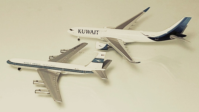 1501800-Kuwait airways the new and the old B707 & A330-800Neo