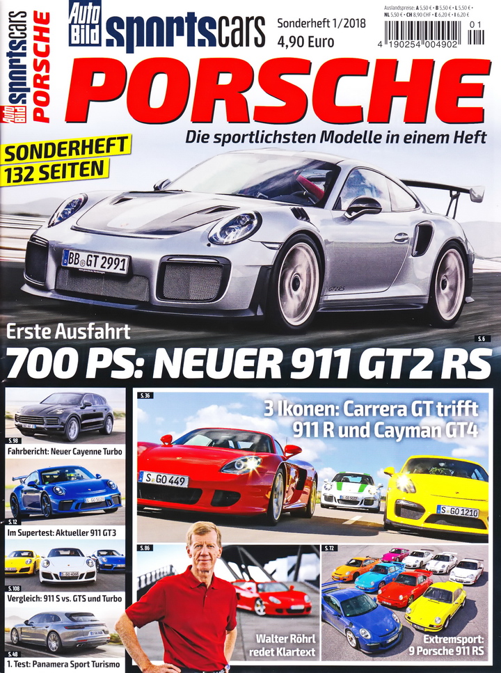 Image of Auto Bild Sportscars - Porsche - 2018-01 - Cover