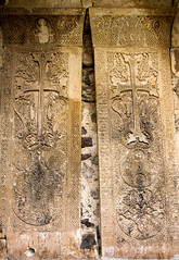 Ancient stone Armenian khachkars