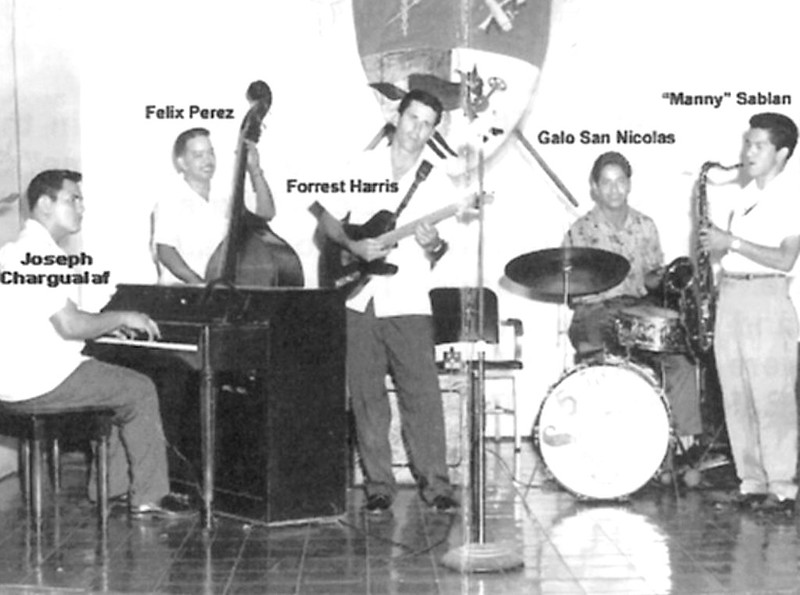 Forrest Harris in “The 5 Locals,” a band he started after spending five years with the military in the late 1950's.

Forrest Harris