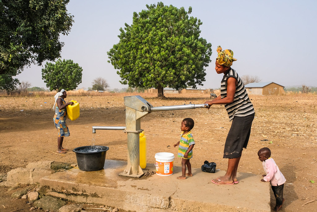 Hand pump well near Chiana, Kassena Nankana District - Ghana.