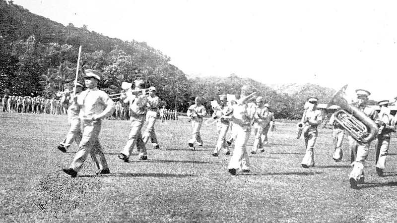 The Guam Militia Band performs during a parade at Bradley Park in pre-war Guam.

Guam Museum
