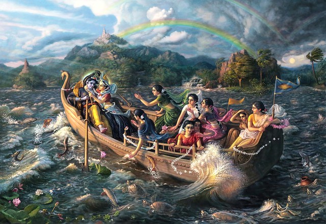 Krishna takes Radha & the Gopis on a journey through the river
