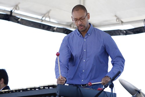 Jason Marsalis at French Quarter Fest - 4.14.19. Photo by Michele Goldfarb.