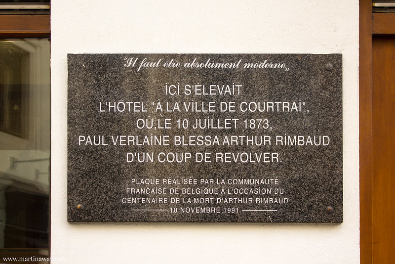 Targa in memoria di Rimbaud e Verlaine