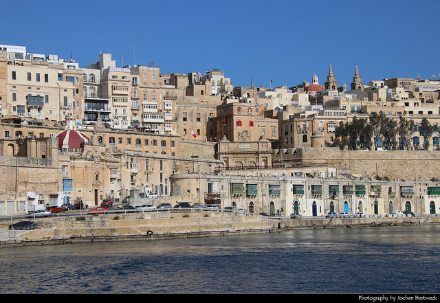 Valletta seen from the 3 Cities Ferry, Valletta, Malta