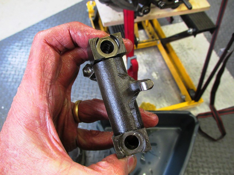 Rocker Assembly Removed-Machined Holes Fit Bushing on Cylinder Studs