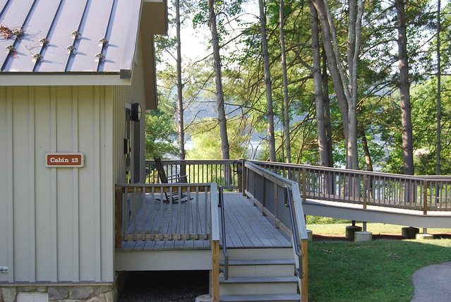 Nearly all of the cabins are waterfront at Claytor Lake State Park