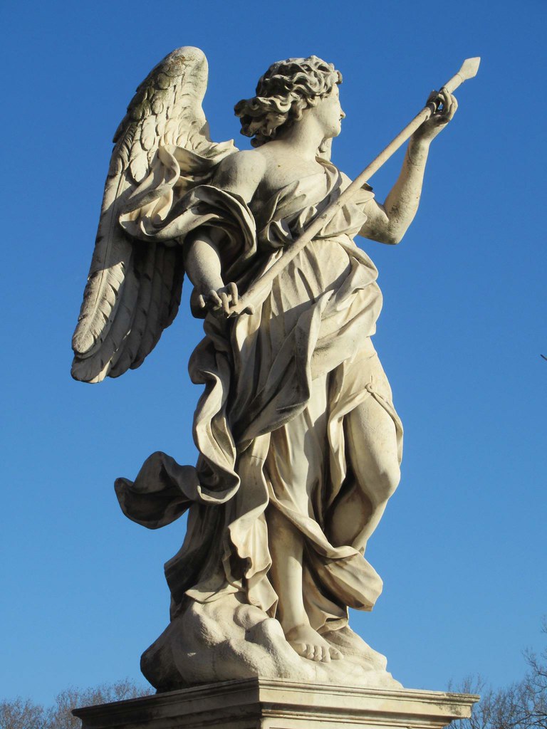 Statue of the 'Angel with Lance' by Domenico Guidi, Ponte … | Flickr