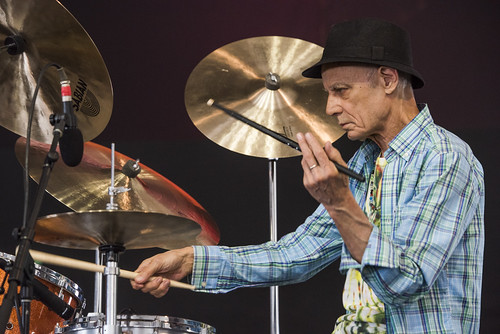 Johnny Vidacovich with Astral Project play the Jazz Tent during Jazz Fest day 2 on April 26, 2019. Photo by Ryan Hodgson-Rigsbee RHRphoto.com