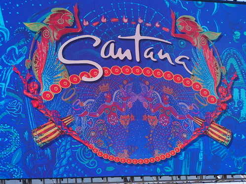 Santana at Jazz Fest Day 2 - 4.27.19. Photo by Louis Crispino.
