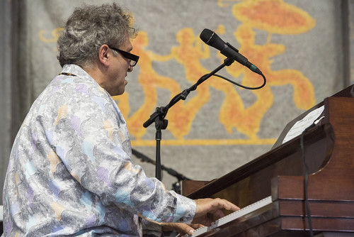 David Torkanowsky with The New Orleans Piano Professors at the Blues Tent during Jazz Fest day 3 on April 27, 2019. Photo by Ryan Hodgson-Rigsbee RHRphoto.com