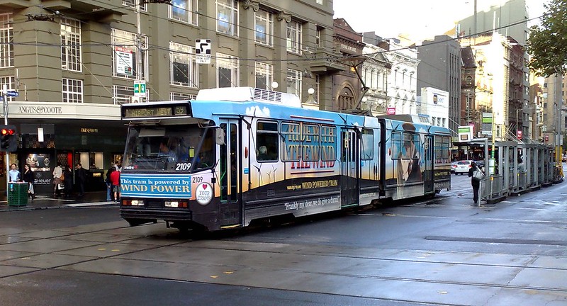 Elizabeth Street tram, April 2009