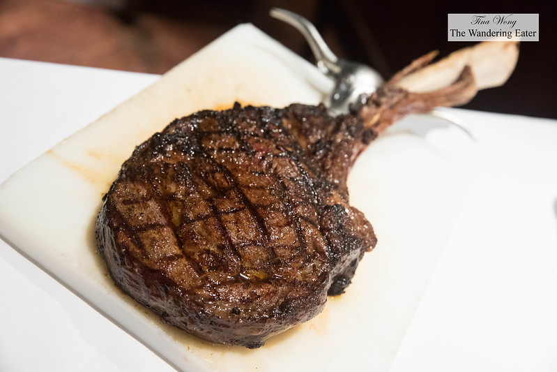 Presenting the spice rubbed Wagyu Tomahawk 1.3kg steak