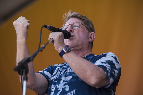 Quint Davis introducing Irma Thomas at the Acura Stage during Jazz Fest day 4 on April 28, 2019. Photo by Ryan Hodgson-Rigsbee