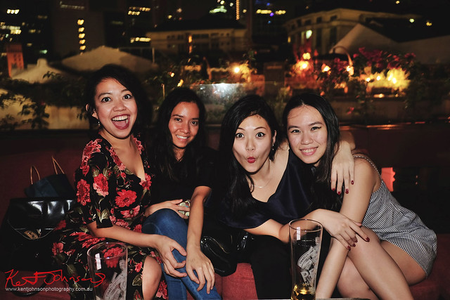 Saturday Night at a Rooftop Bar in Singapore