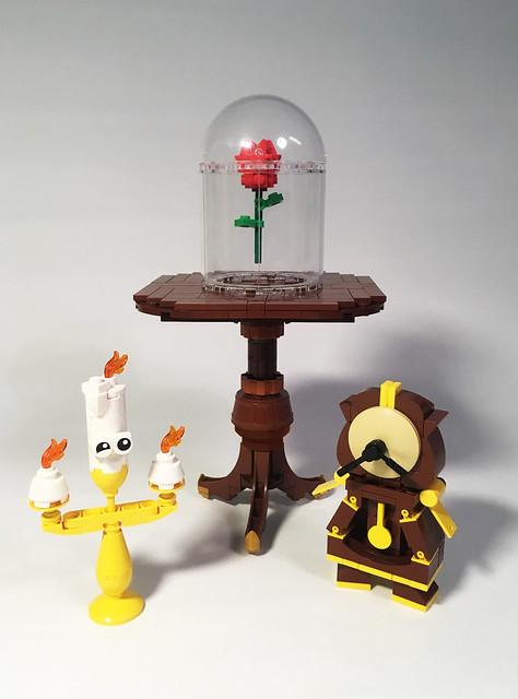 The Rose with Lumiere and Cogsworth