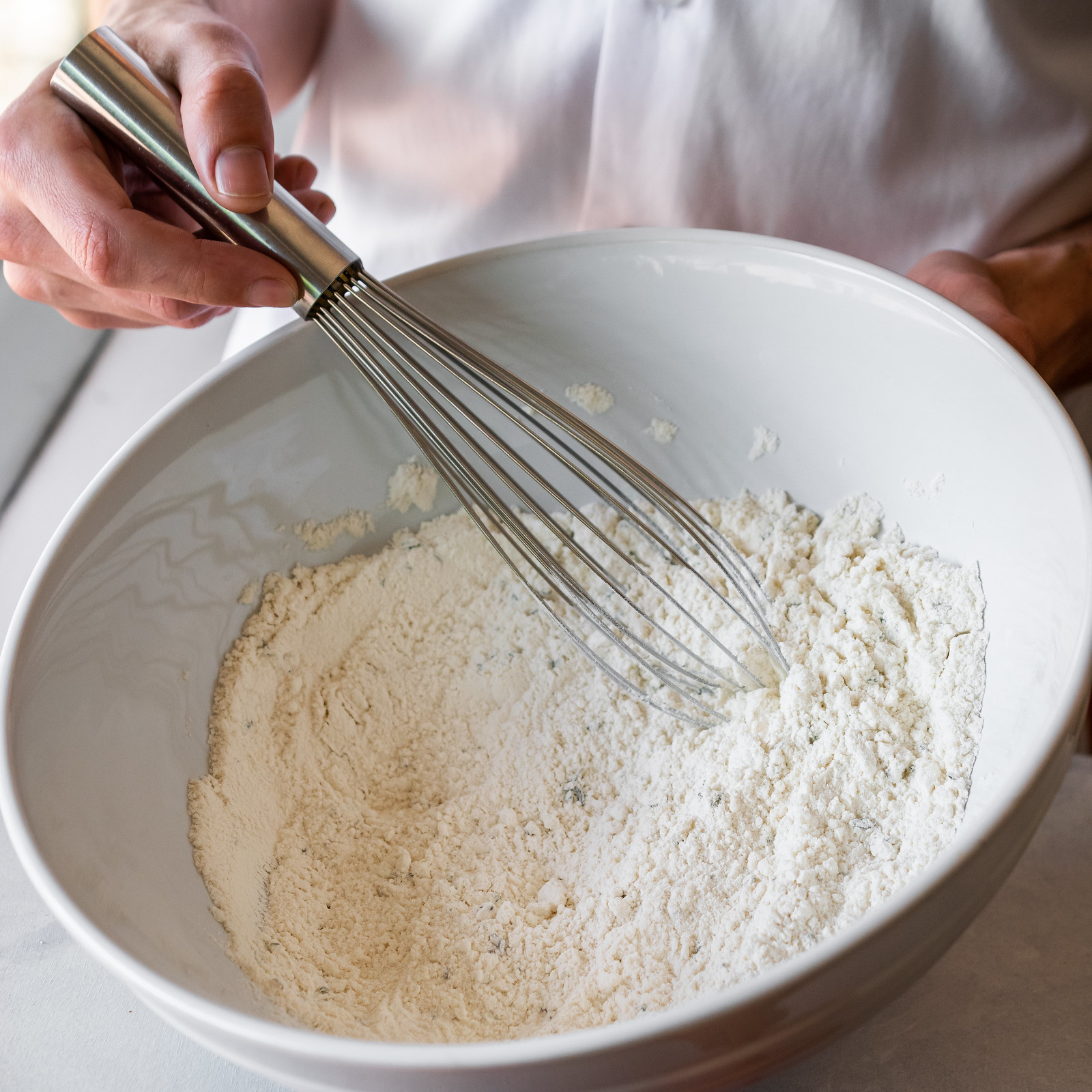 whisking the dry ingredients together
