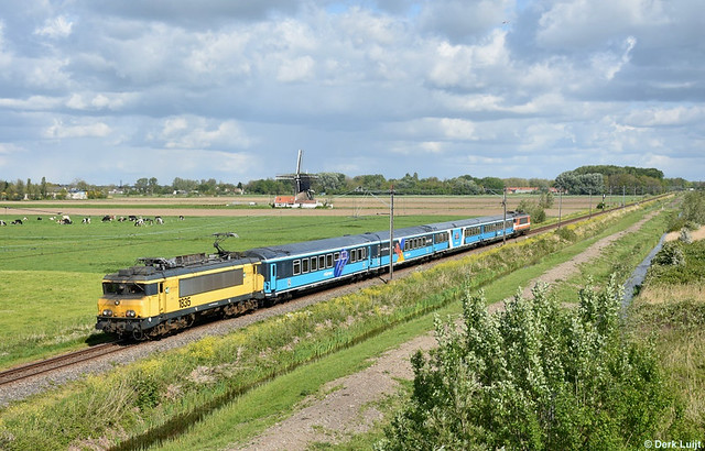 BE 1835 + Railpromo dinner train + RFO 1828, Alphen aan den Rijn, 4-5-2019 17:04