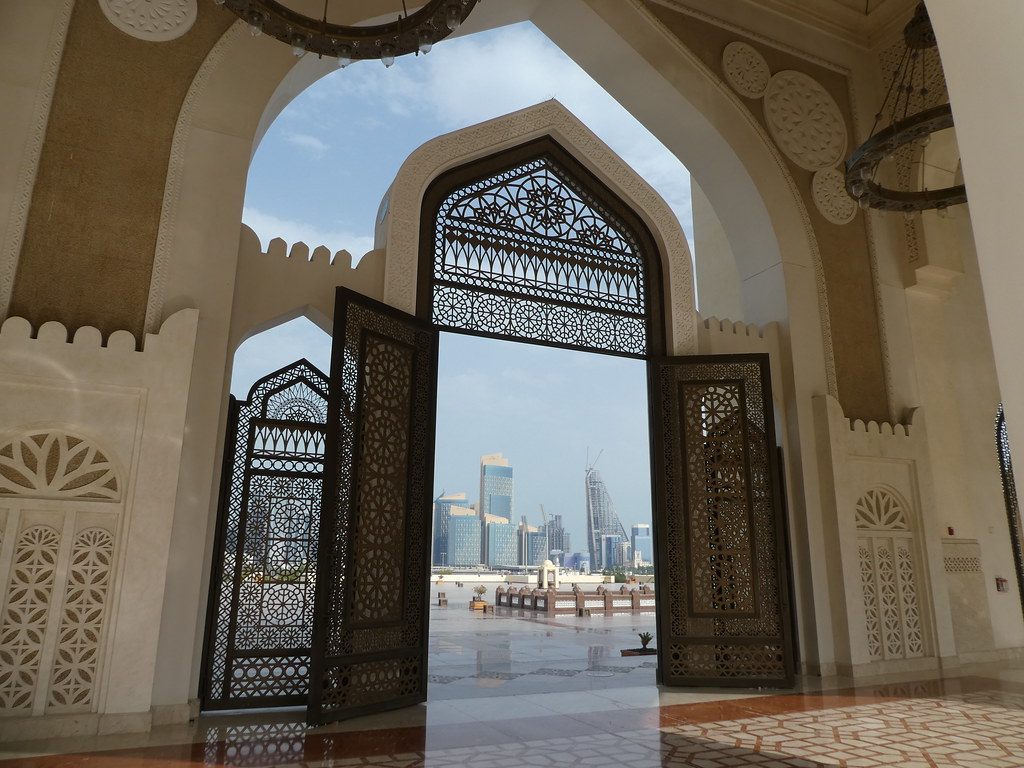 Entrance gates to the Grand Mosque, Doha