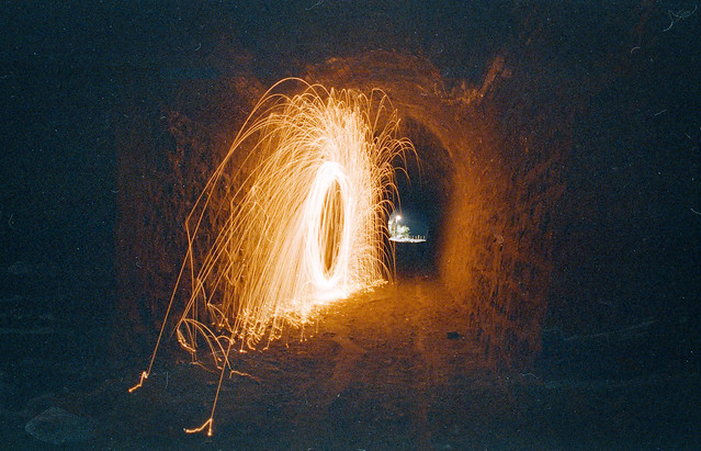Larga expo en análogo. Túnel Tinoco, San Gabriel, Cajon del Maipo. Abril 2019