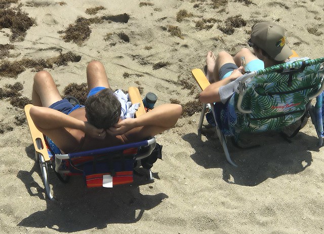 Two guys at Bathtub Beach