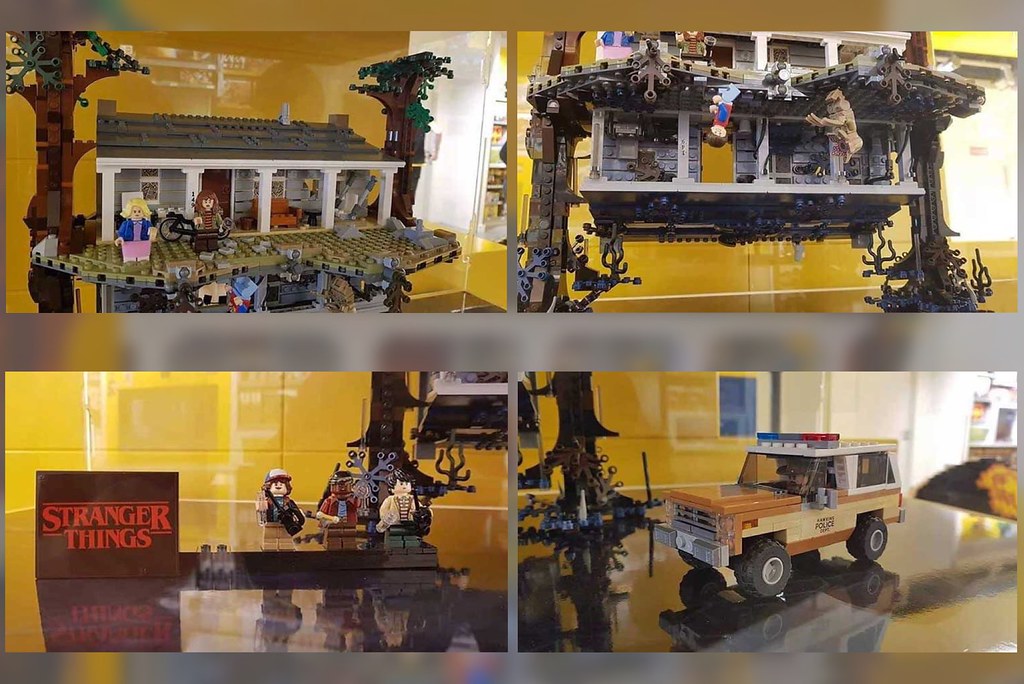Lego Stranger Things store display.