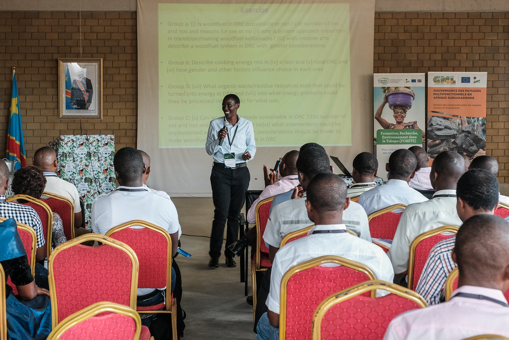 Mary Njenga (ICRAF) at the 2019 Science Week at UNIKIS, Kisangani - DRC.