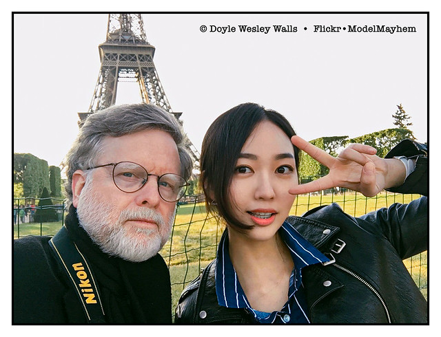 Hyeran Wanted Me in a Shot with Her as well as the Famous Landmark behind Us and I Was really only Looking at Her as I Framed the Shot and that's How I Crowned Myself with the Eiffel Tower (though, of course, I Wish I Had not Done So)
