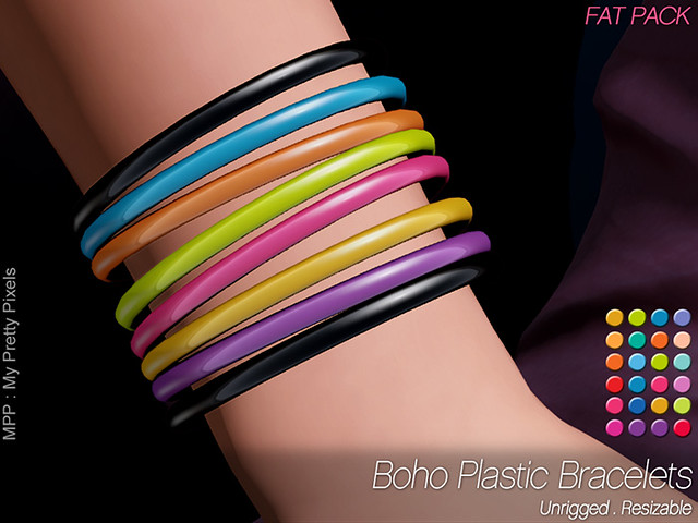 MPP - Boho Plastic Bracelets - Mixed Bright