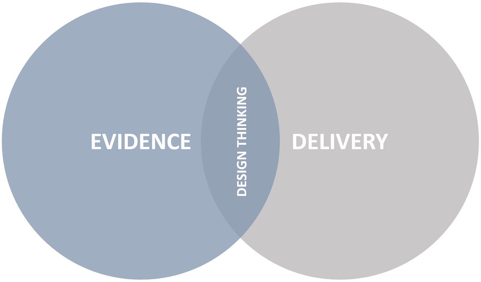 Design Thinking is at the intersection of evidence and delivery