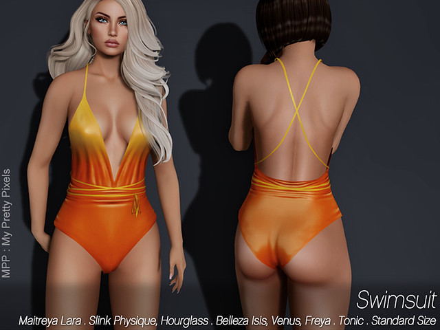 MPP Mesh Swimsuit - Pumpkin