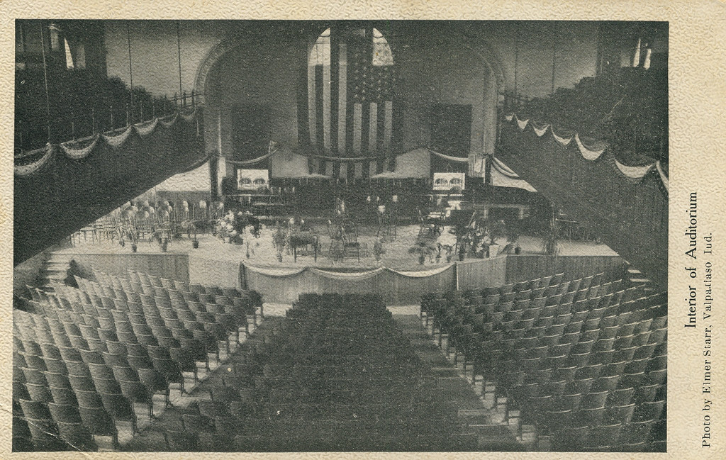 Interior of Auditorium at Valparaiso Univeristy, circa 1910 - Valparaiso, Indiana