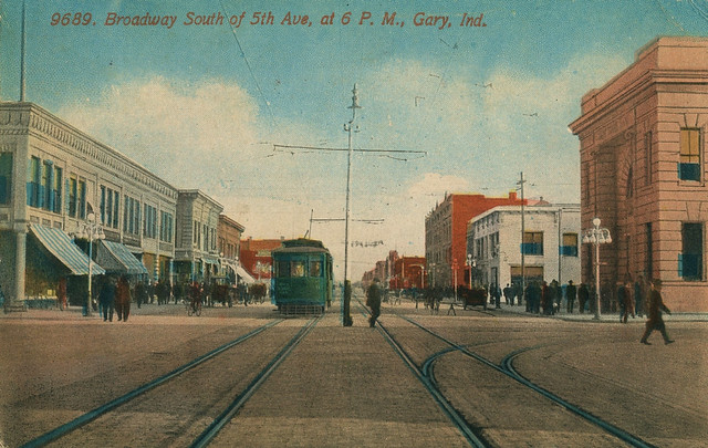 Broadway South of 5th Avenue, 1913 - Gary, Indiana