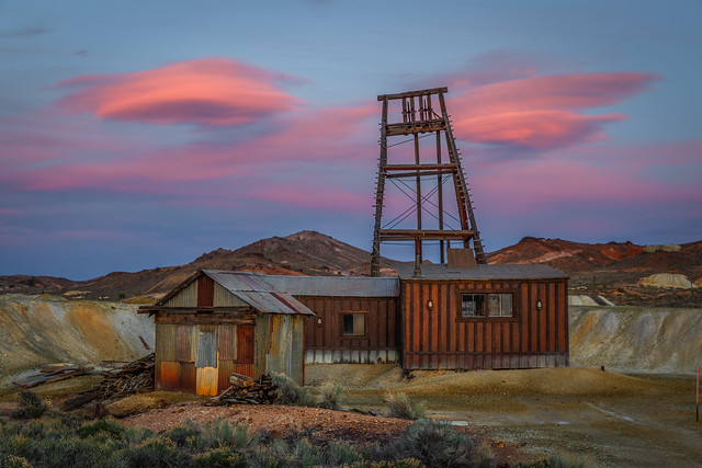 Central Nevada Mine at Sunset