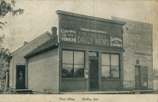 Post Office, circa 1910 - Shelby, Indiana
