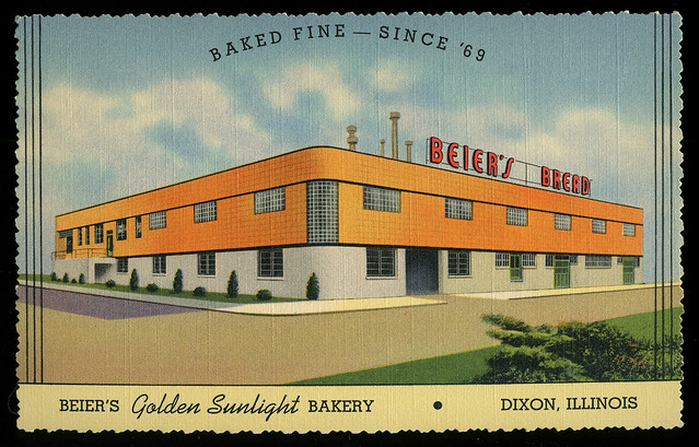 Beier's Golden Sunlight Bakery, 1939 - Linen Advertising Postcard