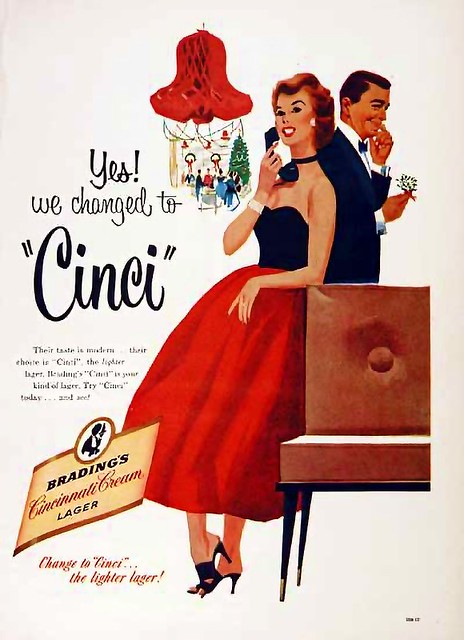BRADINGS 'Cinci' Lager- 1955