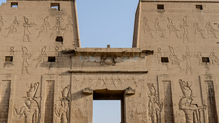 Temple of Horus in Edfu, Nile River, Egypt.
