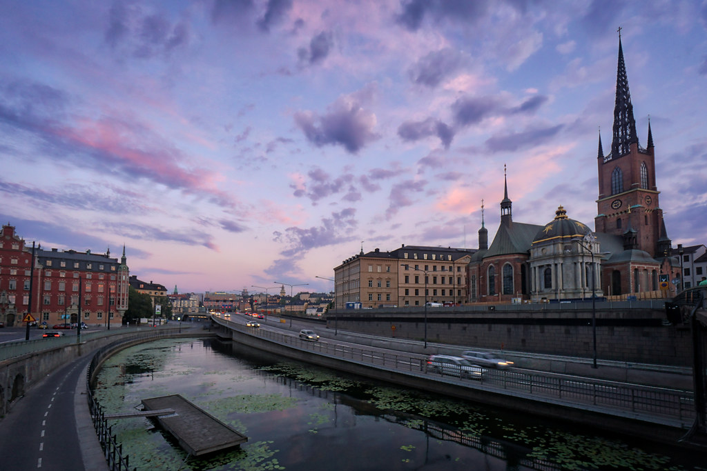 Colorful sky in Stockholm.