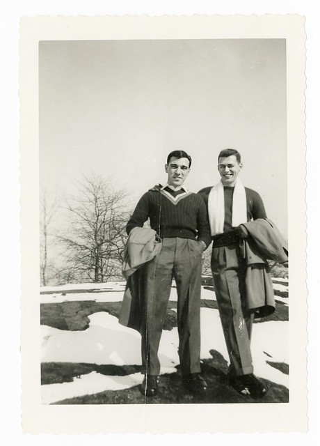 Frank Bushong and Roger Pegram, Central Park, NYC, March 1951